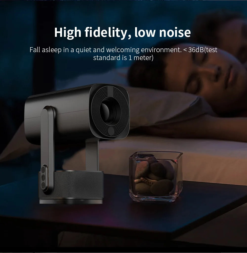 Salange K2 4K Smart Projector – Android 11, Built-in Battery, Bluetooth Speaker, WiFi, Auto Focus & Keystone for Outdoor Movies