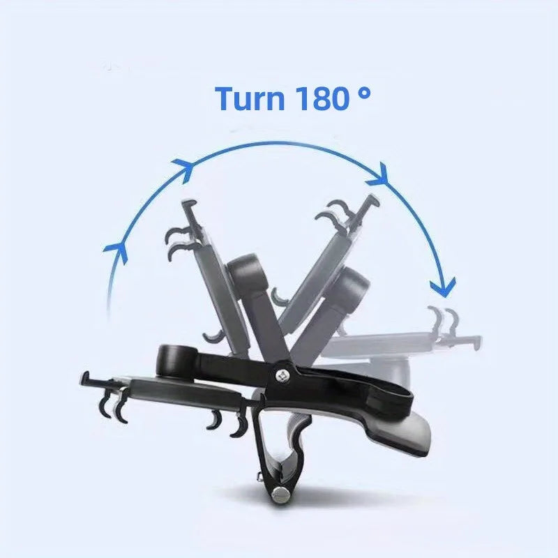 Universal Car Phone Holder - 360° Rotatable Dashboard GPS Mount with Adjustable Clip