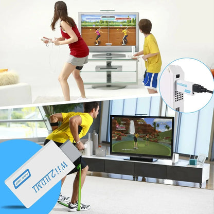 Wii HDMI Converter Adapter - 1080P Upscaling Video Converter with Audio Jack for Nintendo Wii Console