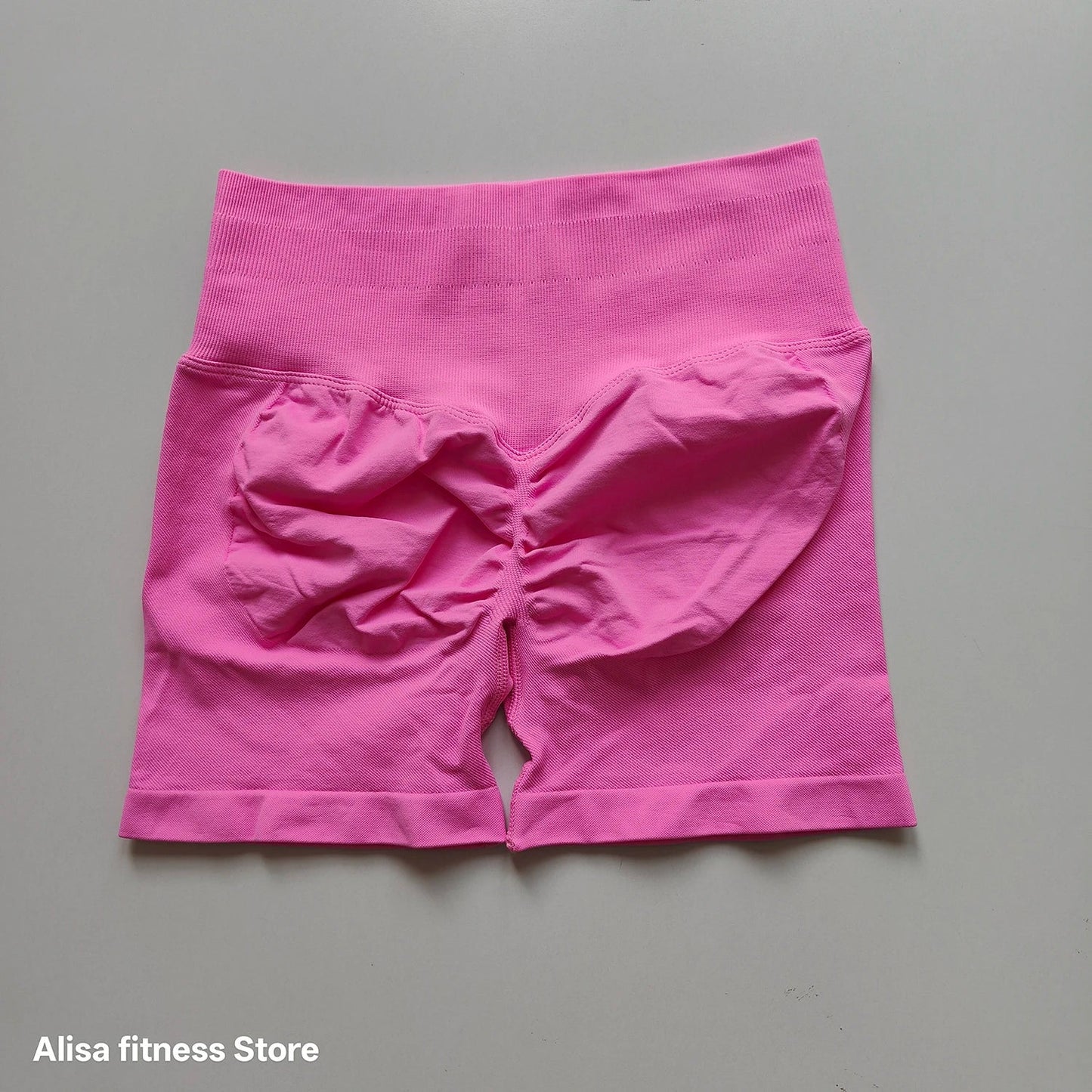 High Waisted Yoga Shorts - Seamless Tummy Control Fitness Shorts for Running, Workout & Activewear