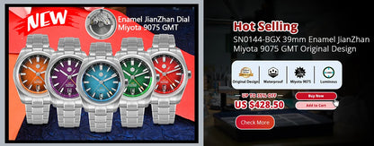 San Martin 39mm NH34 BB GMT Automatic Mechanical Sport Watch — Sapphire Luminous Waterproof 100m for Men Relogio SN0054