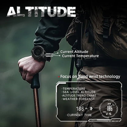 NORTH EDGE APACHE-46 Men’s Digital Outdoor Watch – Altimeter, Barometer, Compass, WR50M Sports Watch