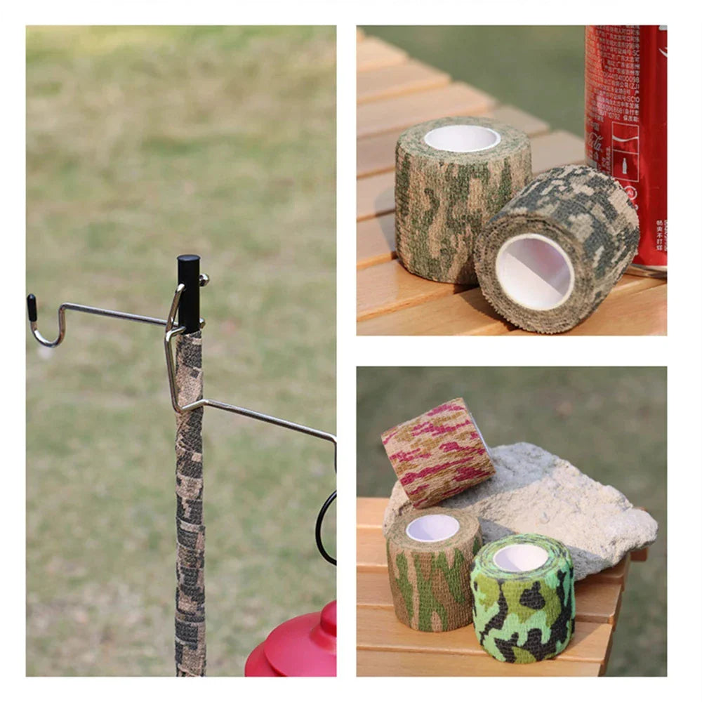 4.5m x 5cm Camouflage Stealth Tape - Waterproof Outdoor Camo Wrap for Hiking, Camping and Hunting, 1 Roll
