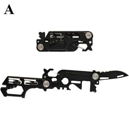 Multifunctional Outdoor Tool Card – Folding Molle Scissors, Mini Army Knife & Bicycle Repair EDC Camping Gear