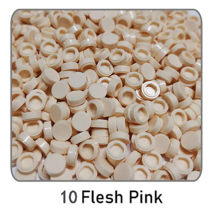 1000Pcs 1x1 Round Building Blocks Set - 52 Color DIY Creative Educational Bricks Compatible with 98138 Toy Kits for Kids