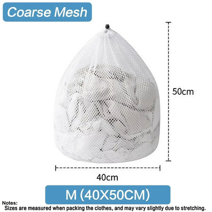 Large Drawstring Laundry Bag - Durable Mesh Washing Net for Clothes, Jeans, Blankets & Bedding
