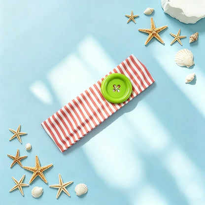 Retro Polka Dot Button Headband - Y2K French Style Cute Sweet Hair Accessory