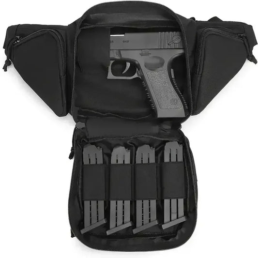 Classic Tactical Concealed Carry Fanny Pack – Durable Oxford Fabric Waist Bag with Gun Holster & Magazine Pouch, Zipper Closure