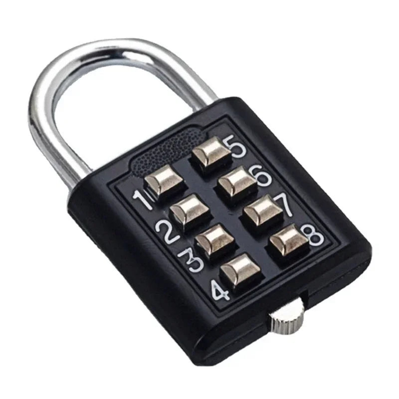 8-Digit Combination Padlock – Waterproof Zinc Alloy Travel Luggage & Outdoor Anti-Theft Smart Lock