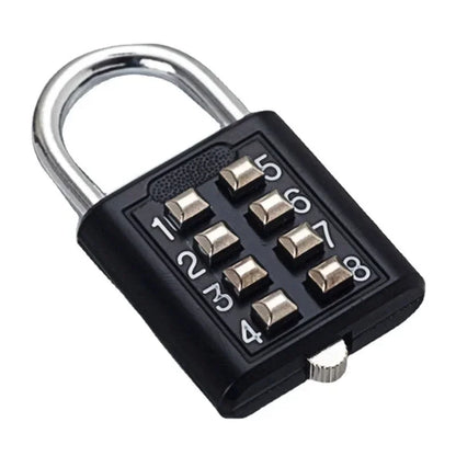 8-Digit Combination Padlock – Waterproof Zinc Alloy Travel Luggage & Outdoor Anti-Theft Smart Lock