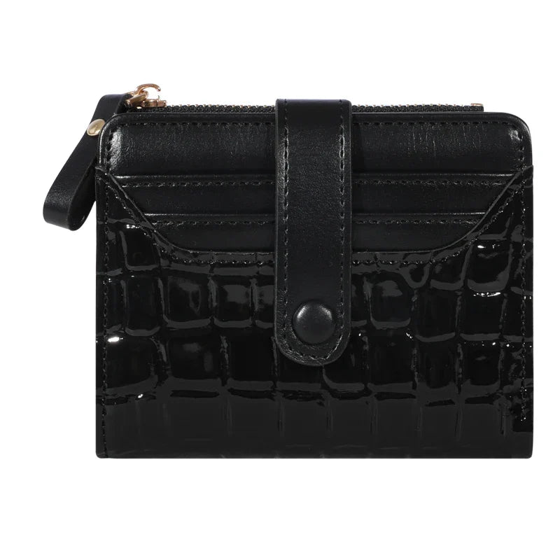 Elegant Women’s Multi-Card Wallet – Casual PU Leather Double Zip Clutch with Crocodile Texture and Stylish Storage
