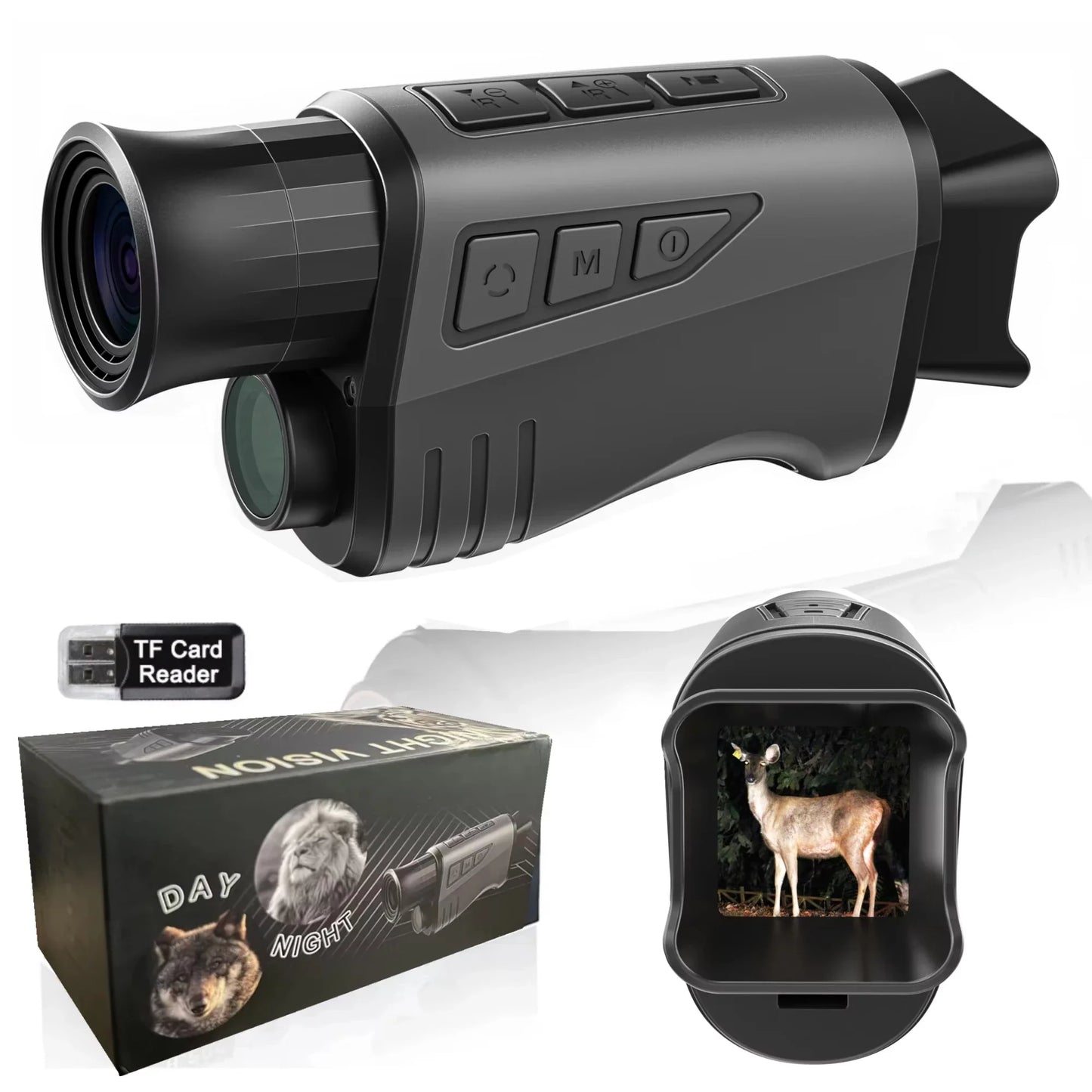 Portable Night Vision Monocular - Handheld Outdoor Telescope for Camping & Field Observation