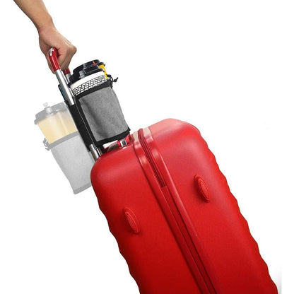 Travel Luggage Cup Holder - Hands-Free Suitcase Drink Carrier for Coffee, Water Bottles & Travel Mugs