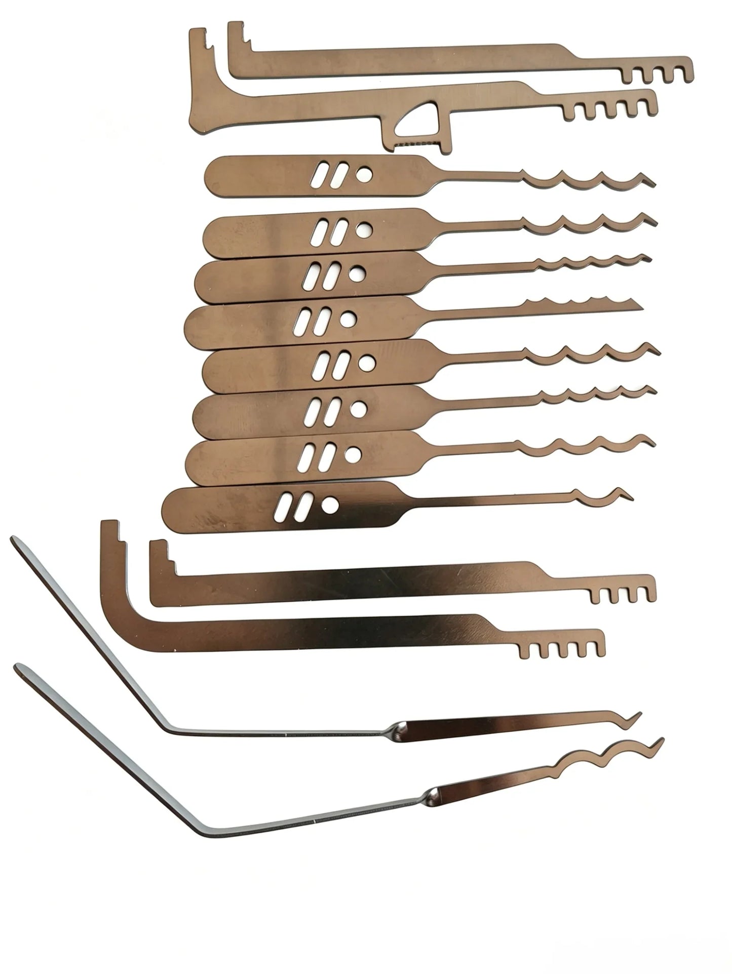 15Pcs Locksmith Tool Kit - Car Lock Pick Set and Door Opening Repair Tools for Professional Use