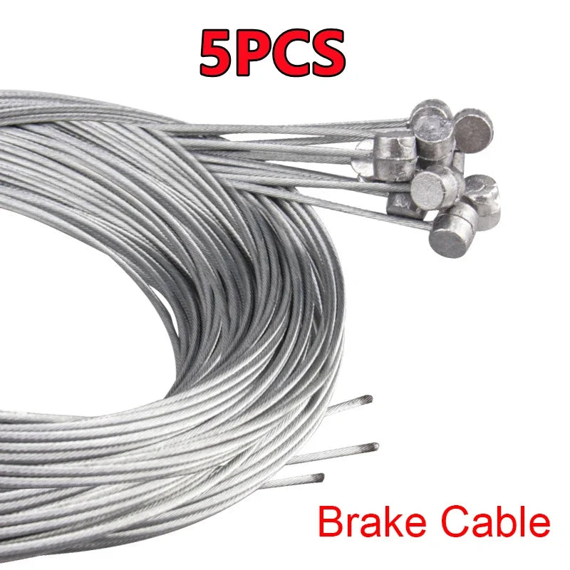 MTB Bicycle Brake Cable Set - 2M Gear Shifter Speed Line Inner Wire for Road Bike & Fixed Gear Cycling Repair