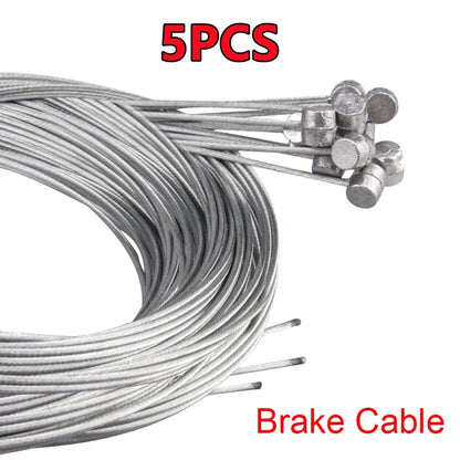 MTB Bicycle Brake Cable Set - 2M Gear Shifter Speed Line Inner Wire for Road Bike & Fixed Gear Cycling Repair