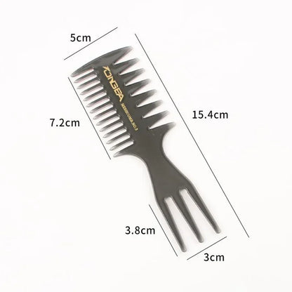 Men's Professional Wide Tooth Hair Comb & Brush – Barber-Grade Hair Styling Tool for Men