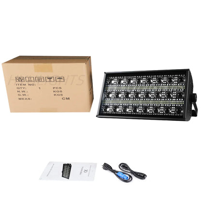 300W RGBW LED Stage Light - DMX512 Strobe Wash & Beam DJ Party Lighting with Sound Control