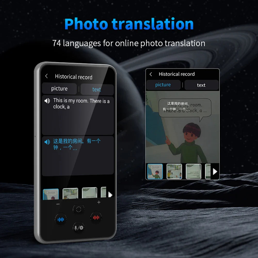 S85 Pro Language Translator Device - 138 Languages, 4-inch Screen, Voice & Video Recording, Offline Translation, 8GB Storage & 2000mAh Battery