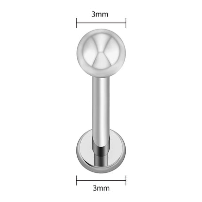 ASTM F136 Titanium Labret Stud Earrings – Threadless Push Pin Nose, Tragus, Cartilage & Helix Piercing Jewelry 16G/18G