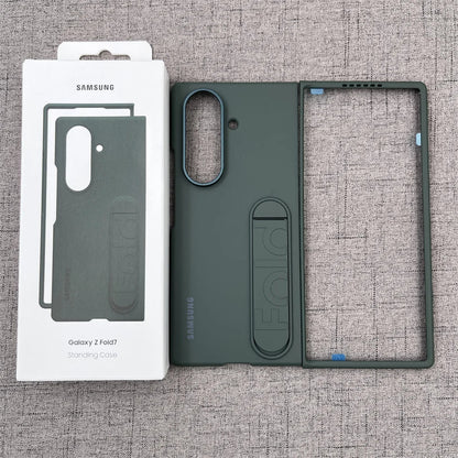 Luxury Standable Matte Silicone Phone Case for Samsung Galaxy Z Fold 6-7 – Skin Feel Full-Back Protective Cover