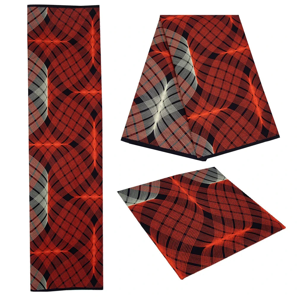 African Ankara Wax Print Fabric - 100% Cotton Real Wax African Patchwork Material for Dresses A-29