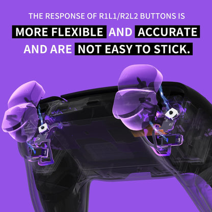 eXtremeRate Whole Clicky Kit V2 for PS5 – Shoulder, Face, D-Pad Buttons & Micro Switch Hair Trigger Upgrade