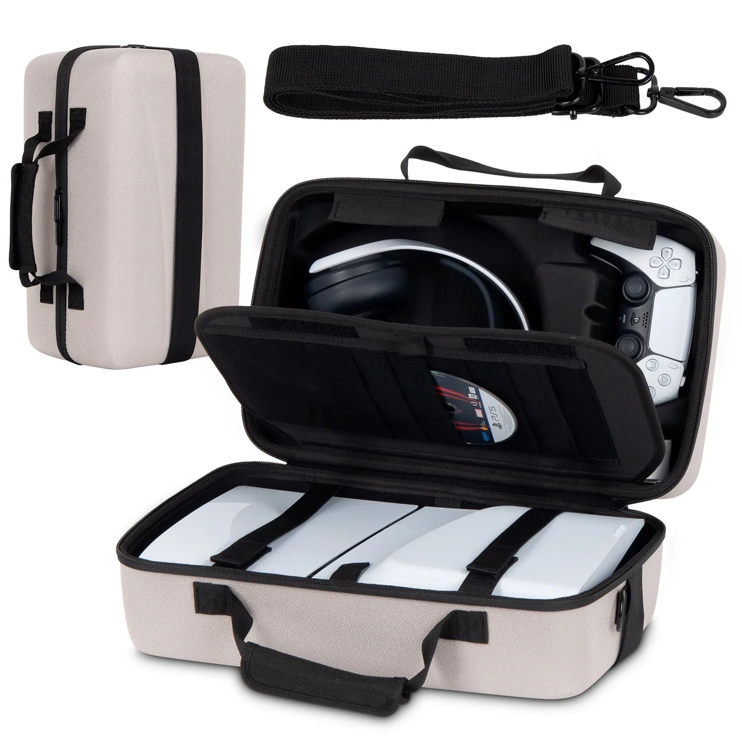 Large Carrying Case for PS5 Slim Digital Console – Protective Travel Storage Bag for Controller & Accessories