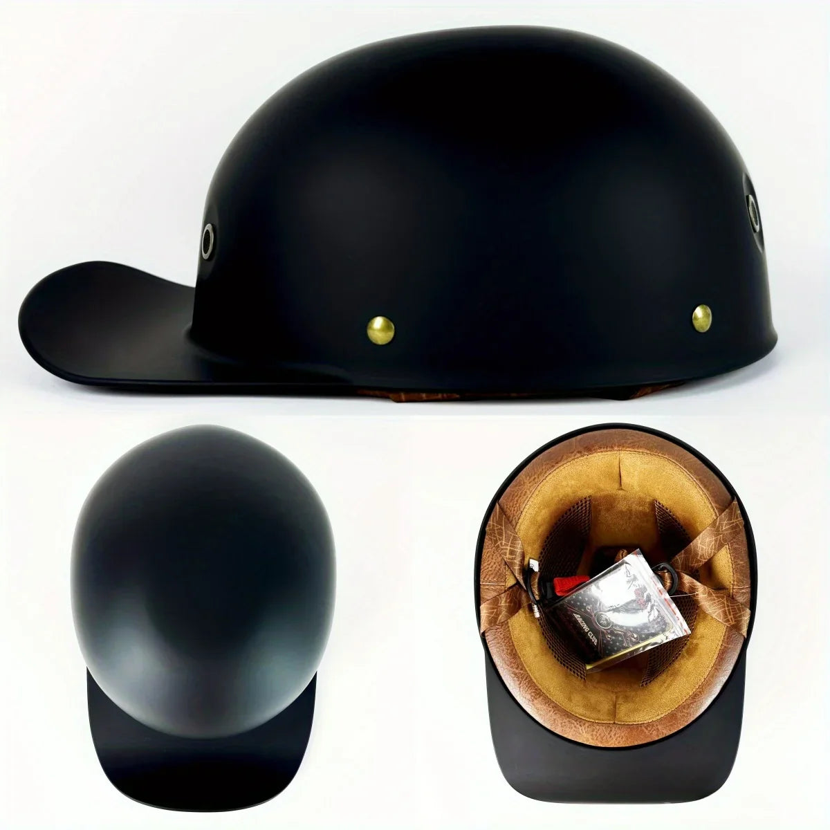 Retro Half Motorcycle Helmet – Universal Four Seasons Riding Helmet for Harley & Electric Vehicles