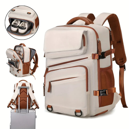 Expandable Business Laptop Backpack - Large Capacity Travel & Computer Bag for Men and Women