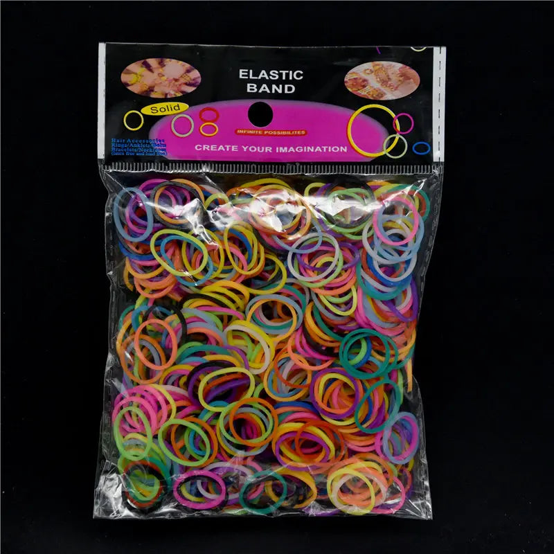 600 Colorful Rubber Loom Bands – DIY Elastic Bracelet Kit for Kids & Women Crafting