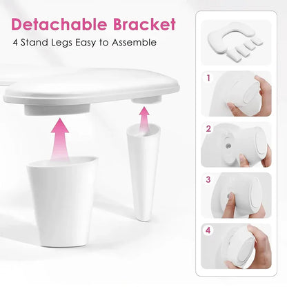 U-Shaped Nail Arm Rest Pillow with Detachable Brackets – Manicure Hand Rest for Nail Salon