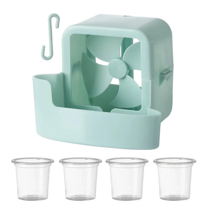 Electric Hanging Fan Cooling Storage Box – Household Cooler with 4 Cups, Refrigeration Accessories
