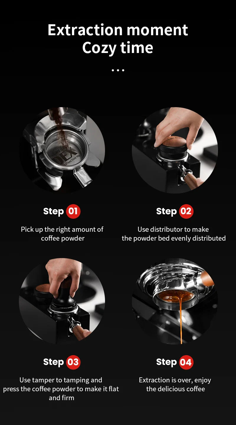 MHW-3BOMBER 30lb Calibrated Coffee Tamper – 51mm/53mm/58mm Flat Espresso Tamper with Spring-Loaded Pressure for Baristas