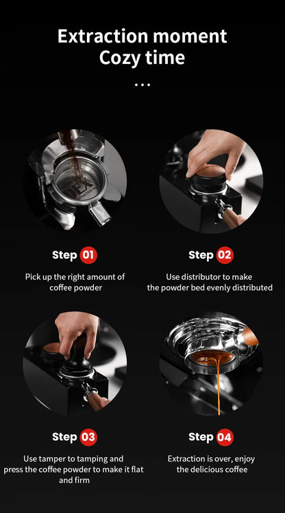 MHW-3BOMBER 30lb Calibrated Coffee Tamper – 51mm/53mm/58mm Flat Espresso Tamper with Spring-Loaded Pressure for Baristas