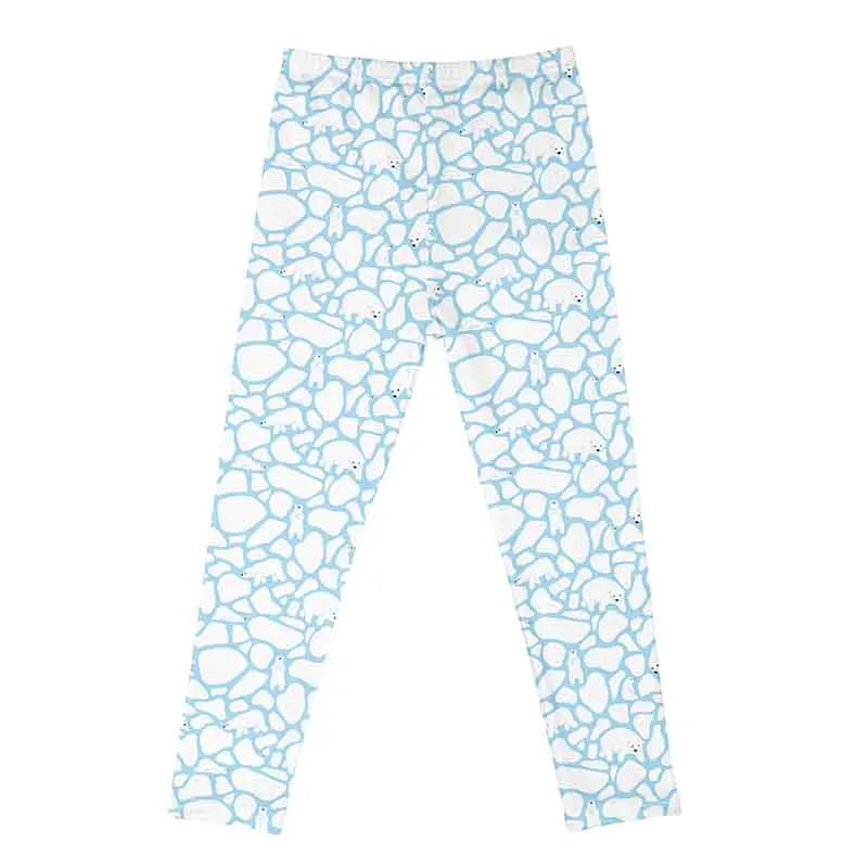 Kids Girls Cartoon Print Leggings – Soft Milk Silk Casual Stretch Sports Pants for Baby Girls Comfortable Trousers 4–12Y
