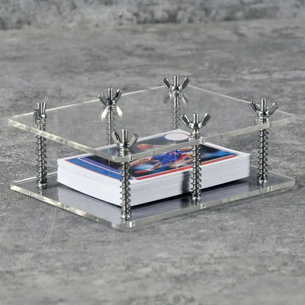 Transparent Card Flattening Tool - Stainless Steel No-Damage Card Press & Repair Device