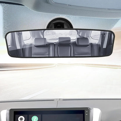 360° Car Rear View Mirror - Wide-Angle Adjustable Interior Mirror with Suction Cup Mount