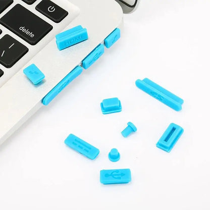 16PCS Silicone Dust Plug Set - Waterproof Anti Dust Covers for USB Type C Laptop & Device Ports