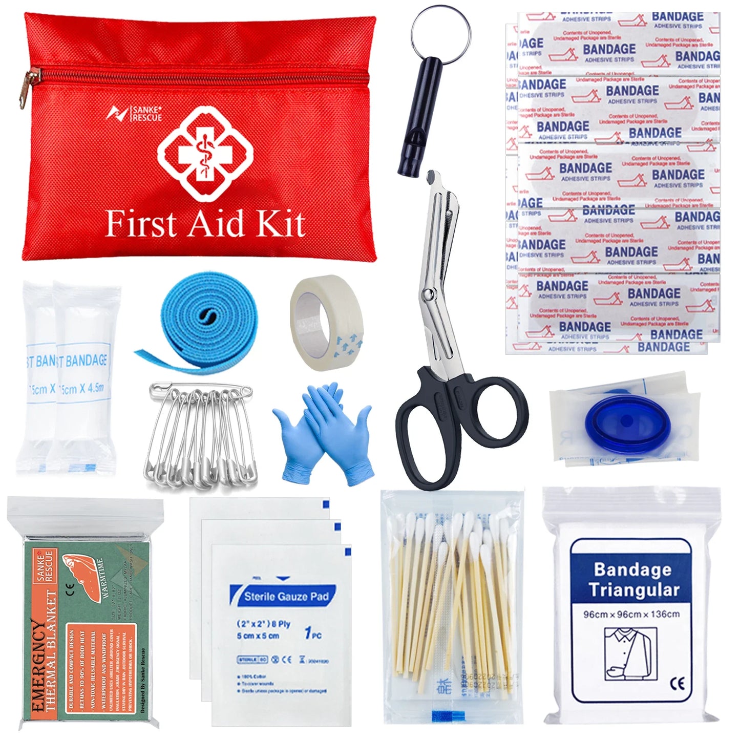 Survival First Aid Kit - MOLLE Outdoor Emergency Trauma Bag for Camping Hiking IFAK EDC Adventure Gear