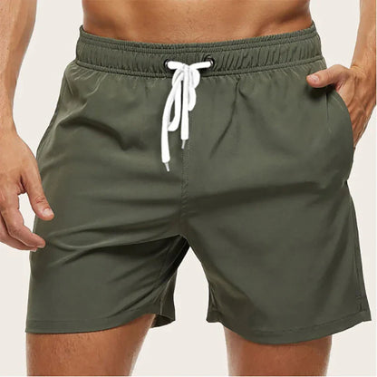 Men’s Quick Dry Swim Trunks – Summer Beach Board Shorts with Side Pockets Mesh Lined Swimwear Bathing Suit