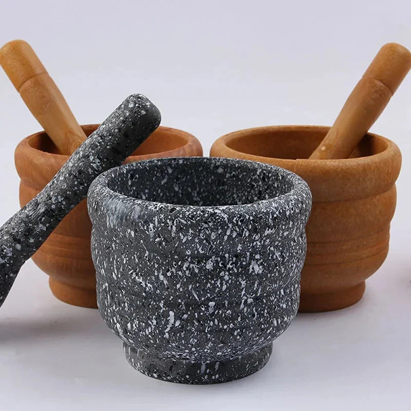 Manual Garlic Grinder & Masher – Household Garlic Press Mortar Bowl for Crushing, Mashing & Pounding