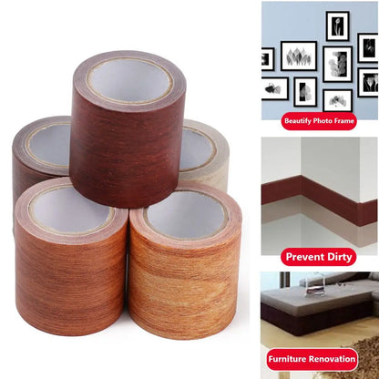 Wood Grain Repair Adhesive Tape - 5.7cm/8cm Floor Furniture Renovation Sticker for Skirting Lines Home Decor