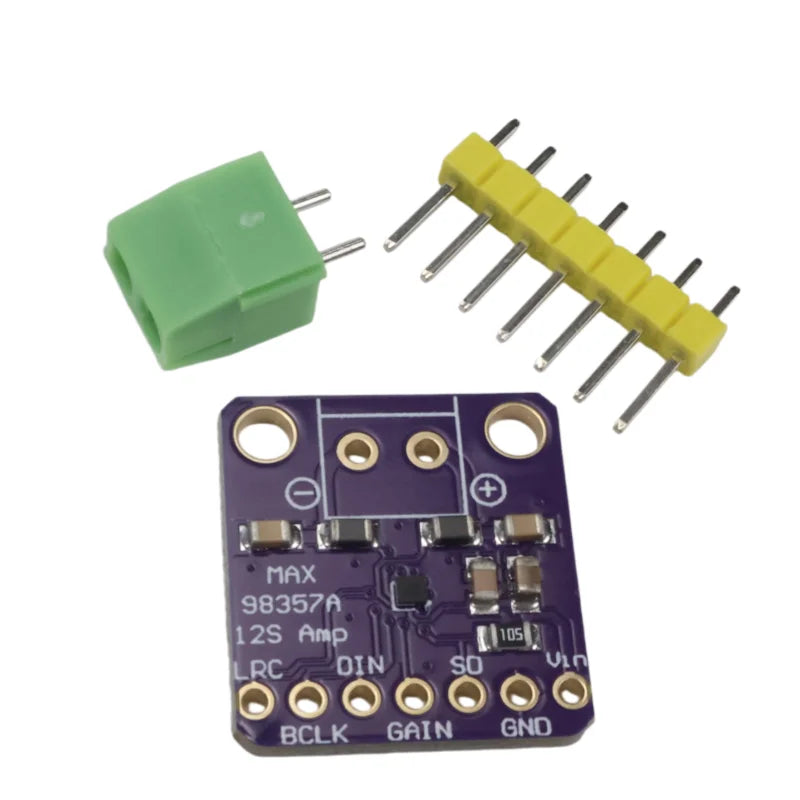 MAX98357A I2S 3W Class D Audio Amplifier Module - DAC Decoder for ESP32 ESP8266 Raspberry Pi Arduino DIY Projects