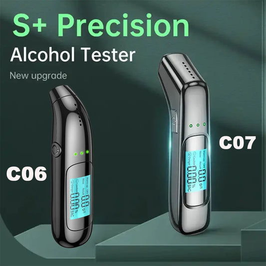 Non-Contact Digital Alcohol Tester - LED Display Breathalyzer Meter for Accurate Alcohol Detection