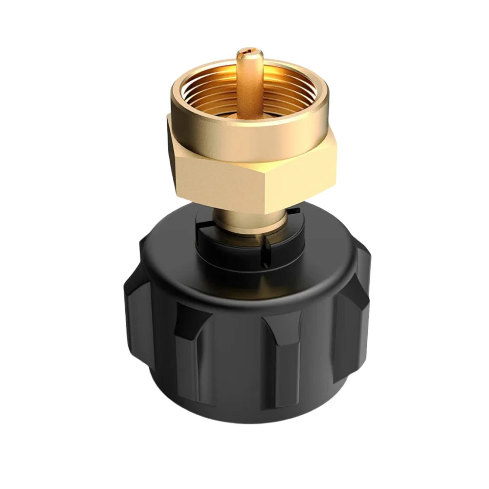 Propane Refill Adapter for 1 lb Tanks - Solid Brass LP Gas Cylinder Refill Connector