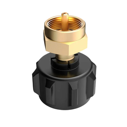 Propane Refill Adapter for 1 lb Tanks - Solid Brass LP Gas Cylinder Refill Connector