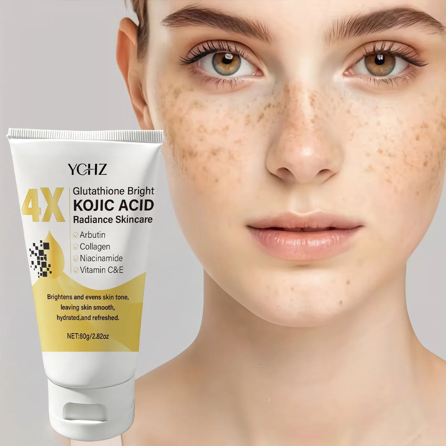 Kojic Acid Face Cream - Dark Spot Correcting Moisturizer for Even Skin Tone, Brightening & Day Night Hydration