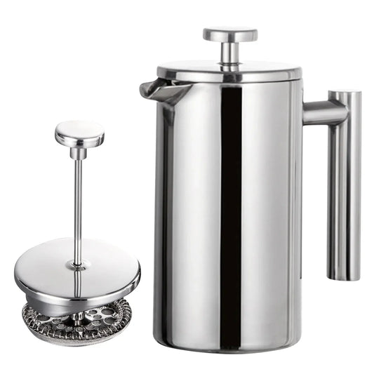 350ml/800ml/1000ml French Press Coffee Maker - Stainless Steel Double-Walled Insulated Coffee Pot