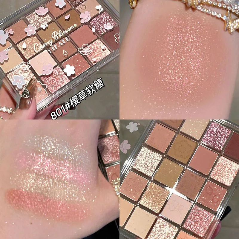 20-Color Matte Eyeshadow Palette – Long-Lasting Korean Makeup for Women’s Eye Cosmetics